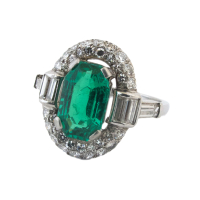 ring emerald diamonds