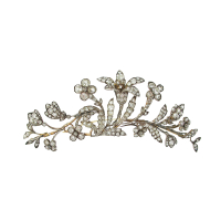 Floral diamond tiara